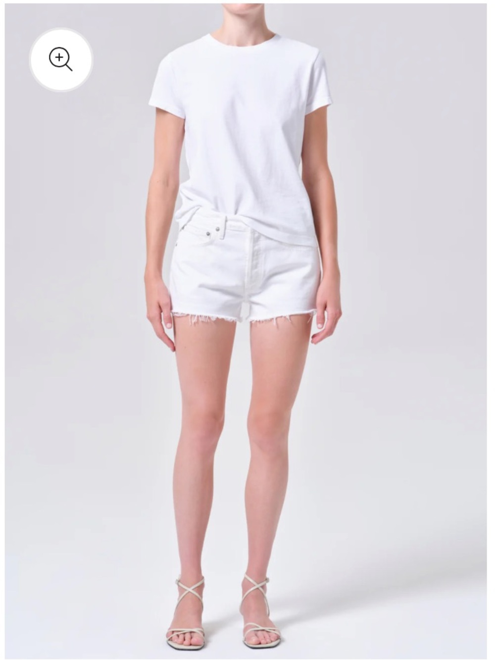 Agolde White Denim Jean Shorts